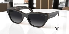 COACH HC8370U 5764T3 Black Dk Tort Grey Grad Polarized 54 Women's Sunglasses