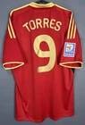 FERNANDO TORRES MEN SPAIN NATIONAL 2009/2010 FOOTBALL SOCCER SHIRT JERSEY SIZE L