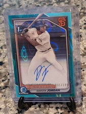 Dakota Jordan 2024 Bowman Draft Chrome Aqua Lava AUTO Refractor #1/199  Bookend