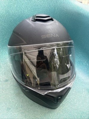 Sena Outrush R Motorcycle Helmet Bluetooth Modular Black. Parts Only