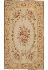 3.0 x 5.0 French Aubusson Needle Point Rug #F-4010