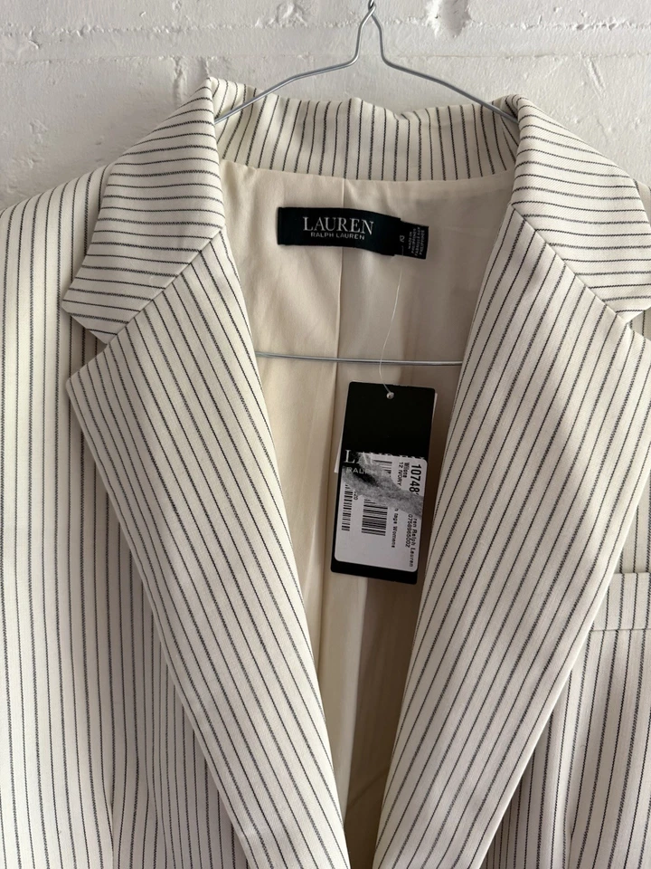 Chaqueta/Blazer Ralph Lauren para mujer mezcla de lana talla 12 EE. UU. AJUSTE 14 PRECIO DE VENTA SUGERIDO POR EL FABRICANTE $295,00 EE. UU. Foto 2 de 4