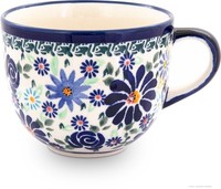 Bunzlauer Keramik Milchkaffeetasse (Cappuccino-Tasse), 0.35 Liter Dekor DU126