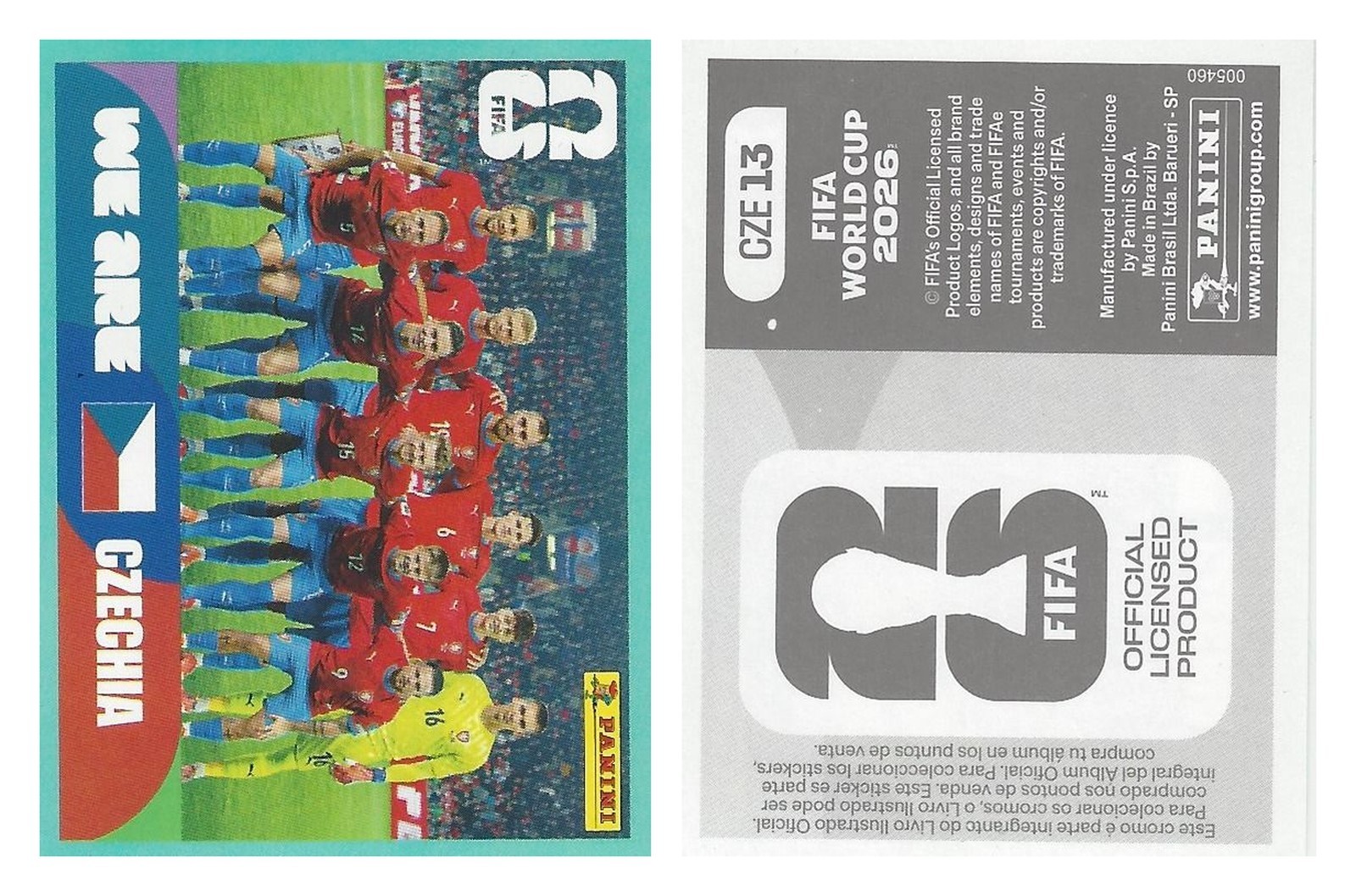 2026 Panini FIFA World Cup CZE13 Team Photo Czechia Sticker, LATAM