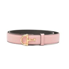 Gucci Thin Horsebit Half Buckle Morsetto Leather Belt Pink Size 85 34