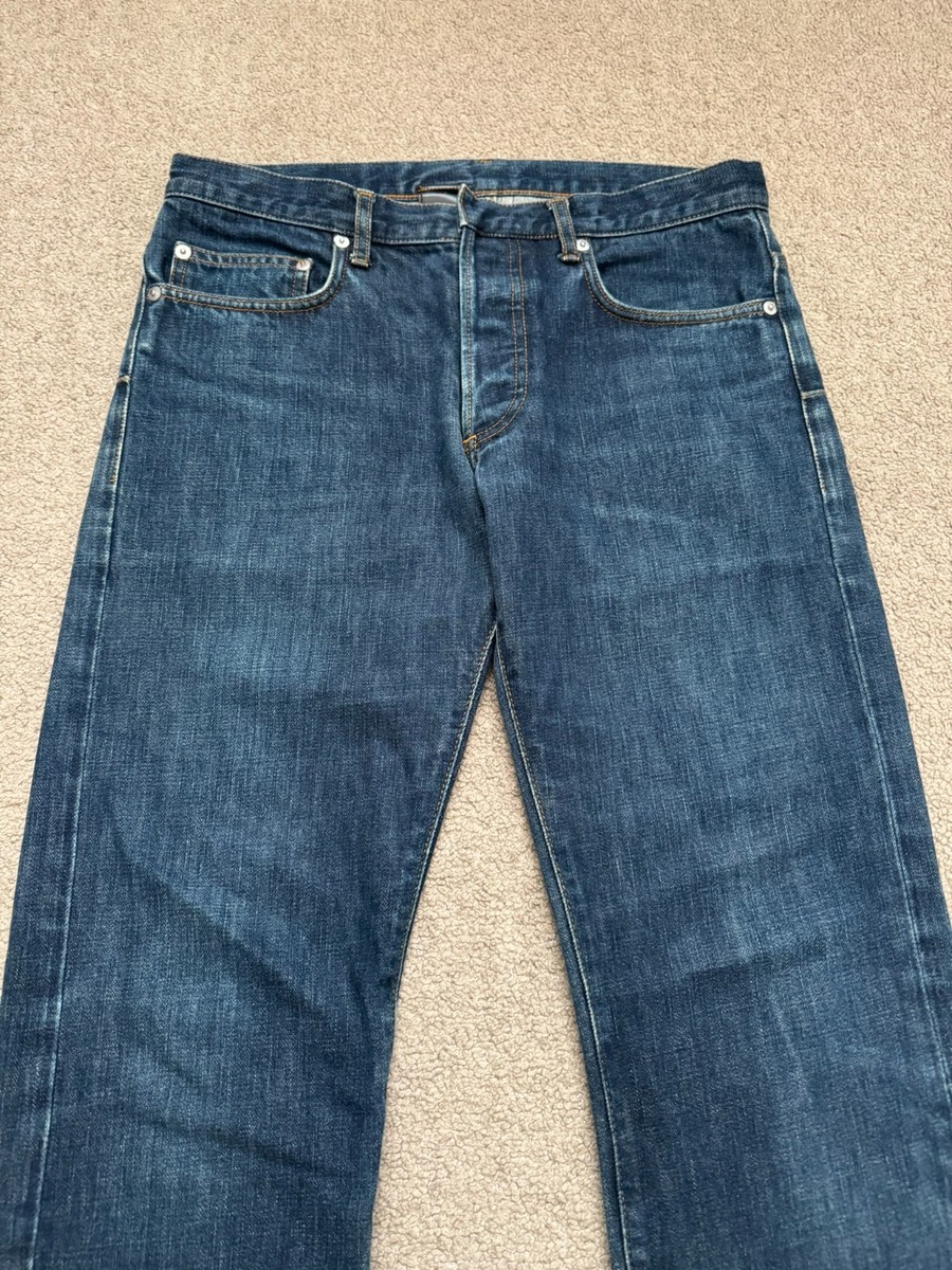 SS08 Dior Homme by Kris Van Assche MIJ Blue Washed Denim Jeans Size 30 View 2