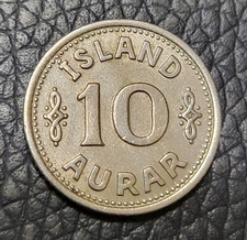 1940 Iceland 10 Aurar Coin