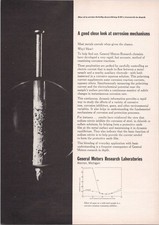General Motors 1965 Vintage Print Ad Corrosion Mechanisms Science Research