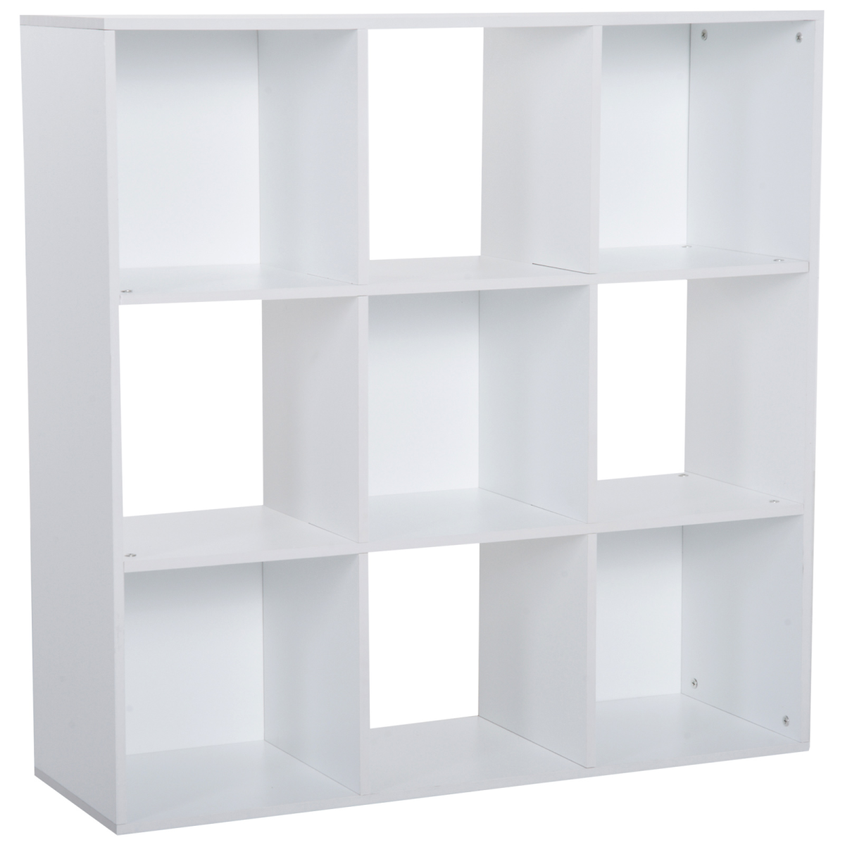 Homcom Storage Bookshelf With 9 Cubes - White - Image 2