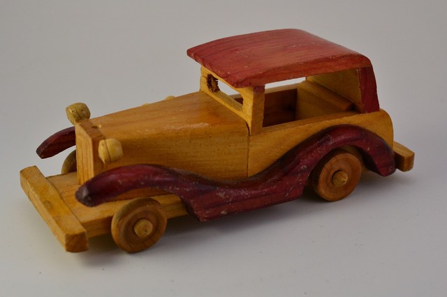 vintage wooden car