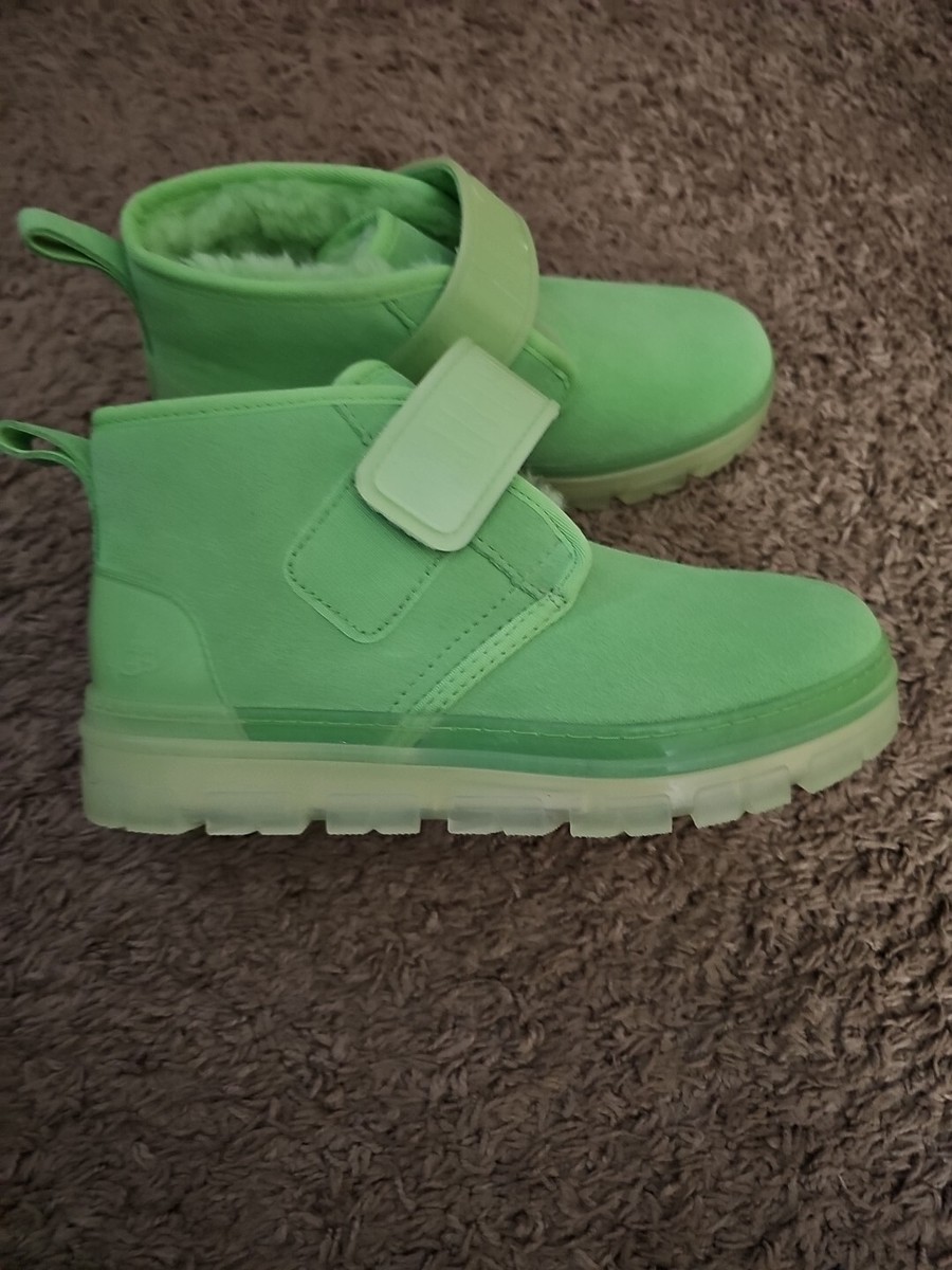 UGG NEUMEL CLEAR WOMEN'S CHUKKA BOOTS NEON GREEN SNEAKERS SHOES 1137030  SIZE