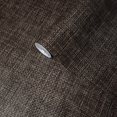Plain brown faux paper weave grasscloth woven textured contemporary wallpaper