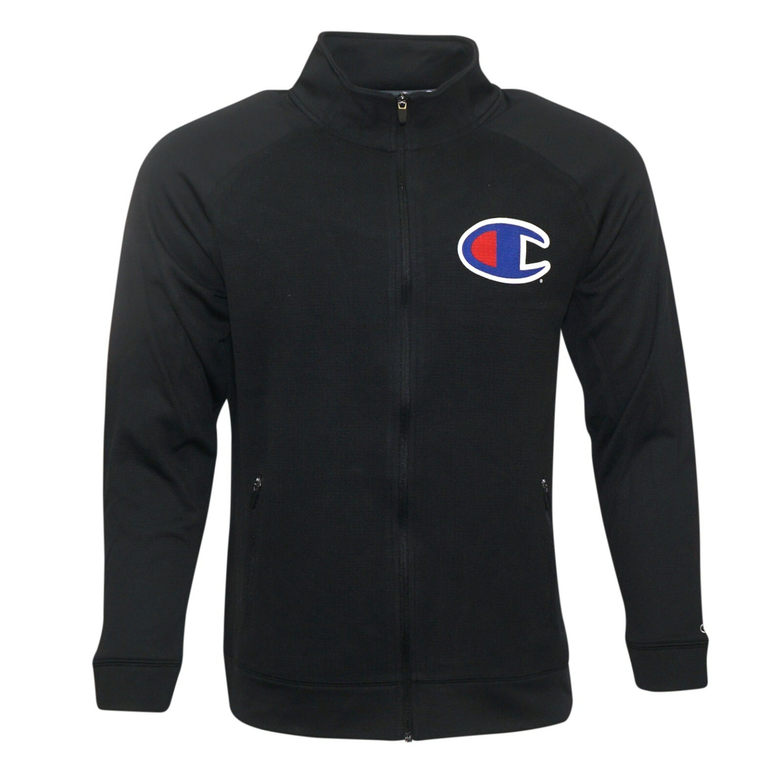 Champion Large Reverse Weave Men's (Black) Full-Zip Achievement Jacket