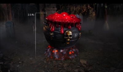 Home Accents 2.5 ft. Giant LED Oozing Cauldron Halloween Prop With