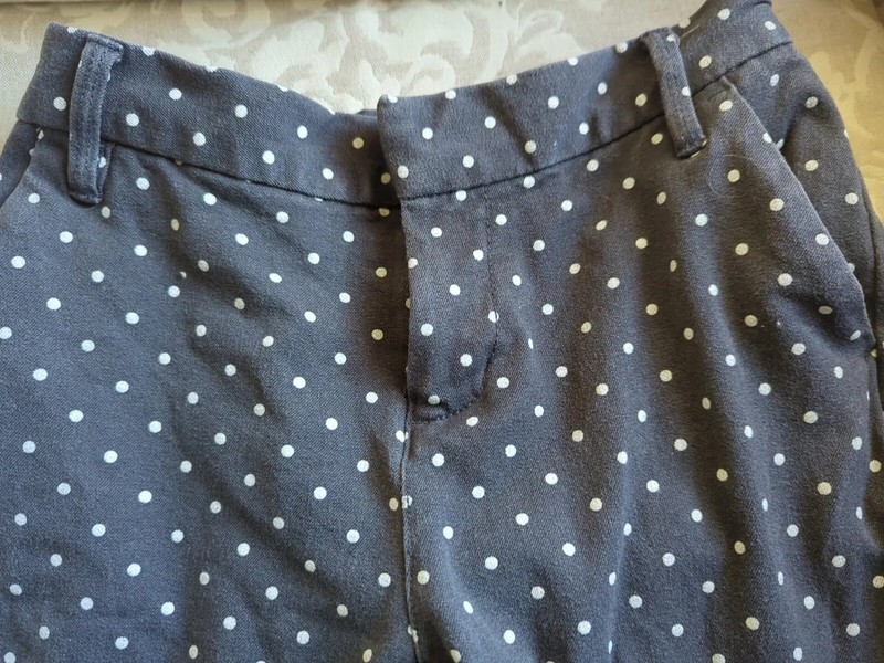 Girls Old Navy 12 Dot Pant Dark Gray Adjust Waist The Pixie