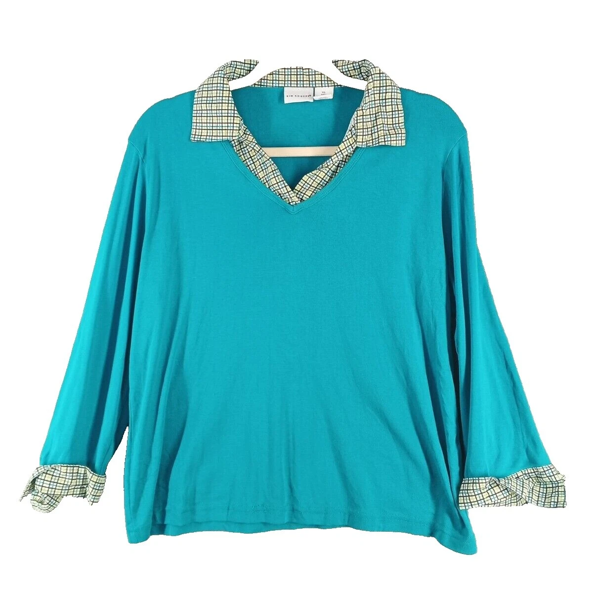 Negocio de algodón sólido para De mujer Kim Rogers Tops