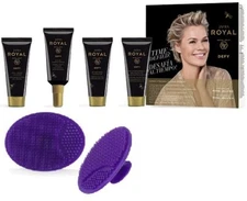 Jafra Royal Defy 5 Pcs Sample Set  w/Cleanser, Hydrator, Serum & SPF50 &ScrubPad