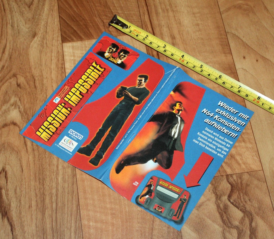 Sticker Set for Nintendo 64 N64 Console Rare 1998 Mission Impossible ...