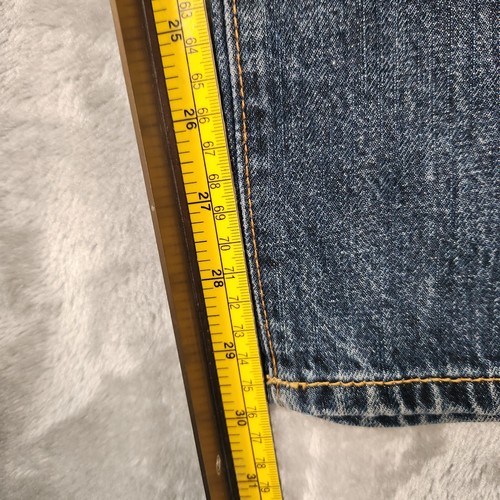 Gap Jeans Mens W36 L32 Blue SLIM Straight 1969 Denim ZIP Fly - Picture 5 of 14