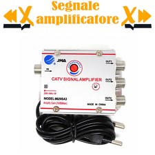 Amplificatore Segnale Antenna TV Digitale terrestre via cavo 3 USCITE +20dB ➧