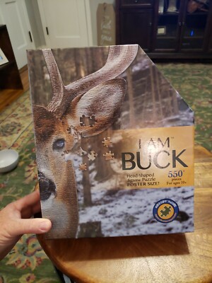 Madd Capp I Am Buck Shaped Jigsaw Puzzle - 550 Piece Animal Shaped Jigsaw Puzzle