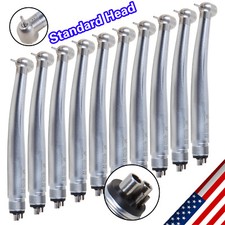 10pcs NSK PANA MAX Style Dental High Speed Handpiece Turbine 4 Hole Push Button