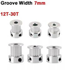 HTD 3M Timing Belt Pulley K-Type 12T-30T Bore 3mm-17mm For 7mm Wide Timing Belt