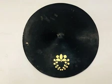 Y6409 JINGASA Black paint Sagarifuji Makie Japan samurai hat yoroi armor helmet