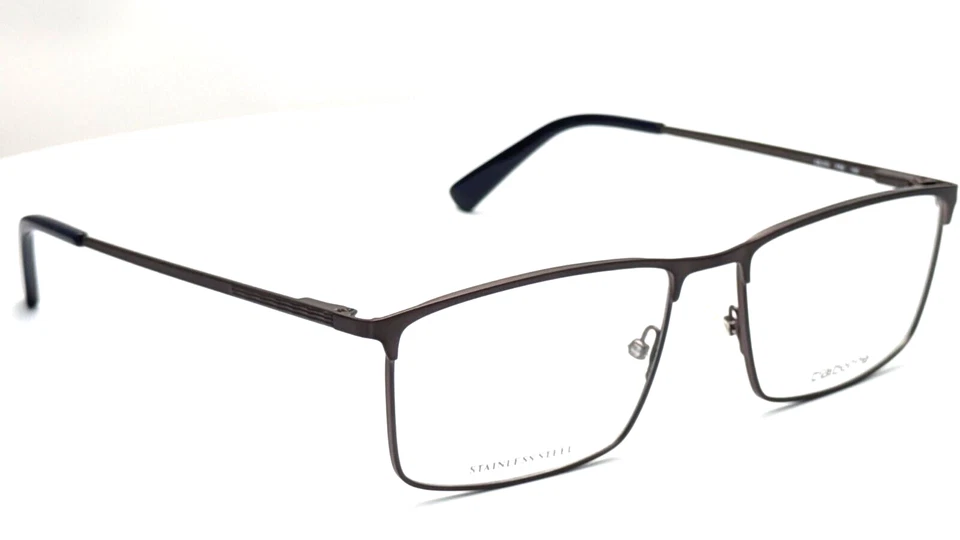 Anteojos Liz Claiborne CB274 FRE rectangulares gris mate para hombre 56 mm Foto 3 de 4