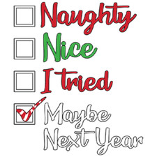 Naughty or NICE Sweatshirt/Longsleeved Sizes/Color