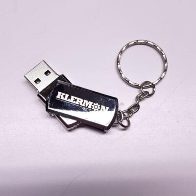 KLERMON Chrome 64 gb usb Flash Drive With Keychain +  Travel case (V210)