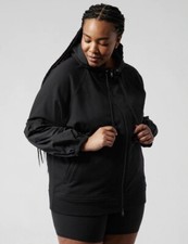 Athleta On My Way Triumph Hoodie PLUS Size 3X Black NWT