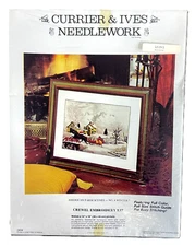 Needlecraft Kit Vintage 1975 American Family Crafts Crewel WINTER Boxed