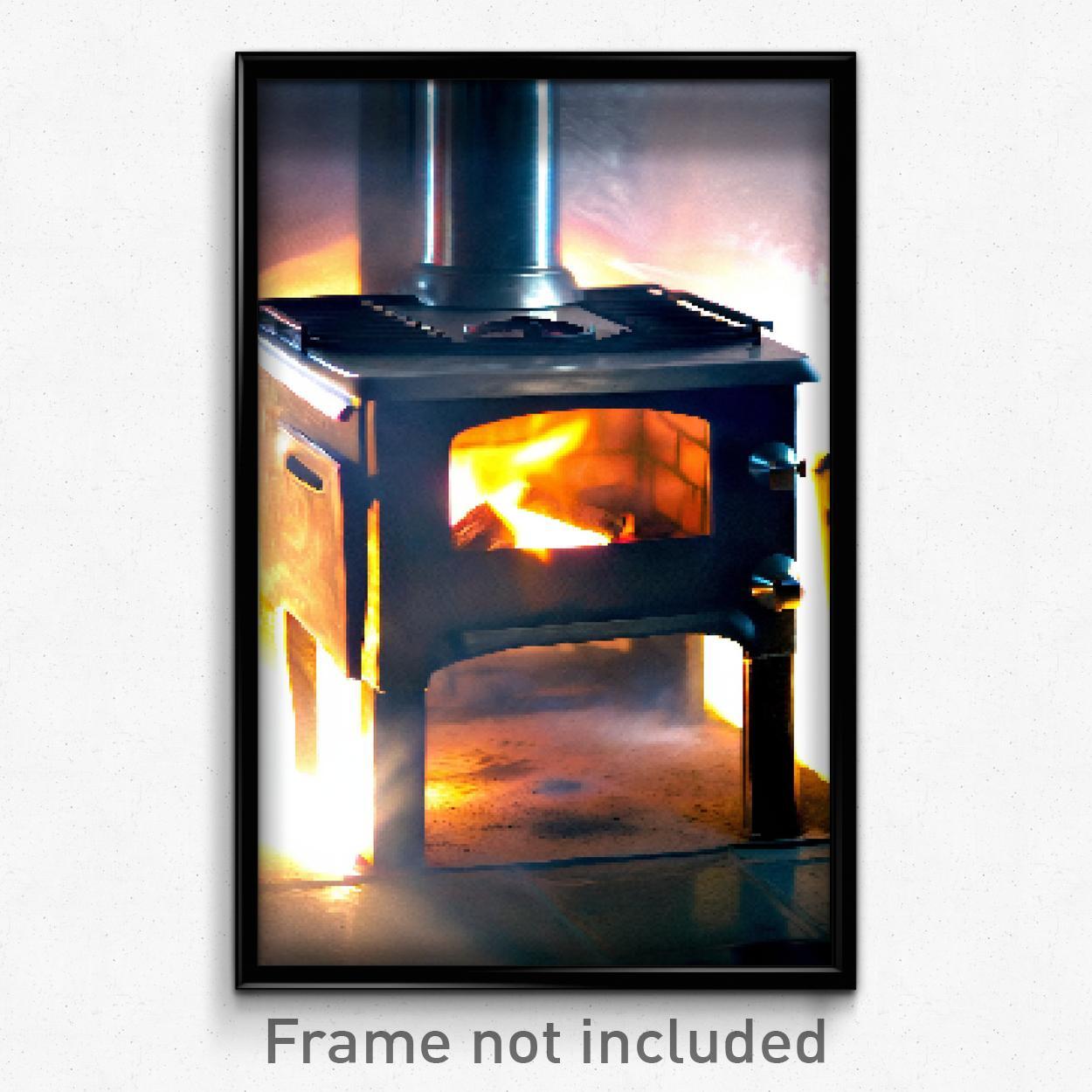 Pixel Art Poster: Psychedelic 8-Bit Stove Video Game Print