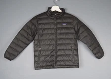 Patagonia Boy's Sz Small 7-8 Black Down Full Zipper Jacket
