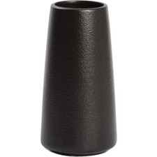 Matte Black Vase - 8" Big Black Ceramic vase for Flower, Simple Vases for Pam...