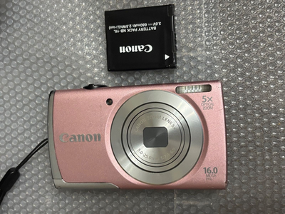 Canon PowerShot A2600 Pink Digital Camera 16.0MP 5x Optical Zoom