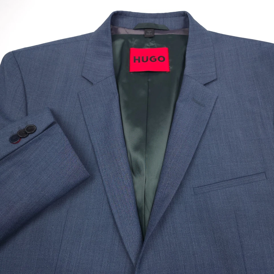 $495 Hugo Boss Arti 232x Blue Performance Suit Jacket Blazer Mens Size 40S - Image 2 of 4