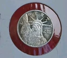 Stautue Of Liberty - 1/10 Troy Oz .999 Fine Silver Fractional Coin Bar Round