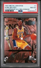 KOBE BRYANT 1997 METAL UNIVERSE ALL MILLENNIUM PSA 8 ! *FRESHLY GRADED BEAUTY !