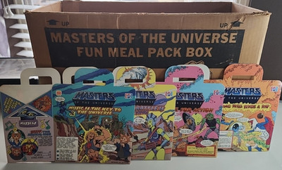 Masters of The Universe Burger King Kids Meal Box Set w original mailer box MOTU