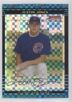 2002 Bowman Chrome Draft Picks & Prospects X-Fractor Justin Jones Rookie RC 1c1