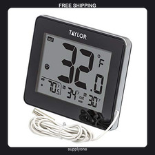Taylor Digital Indoor Outdoor Thermometer with 10 Ft Wired Probe Sensor