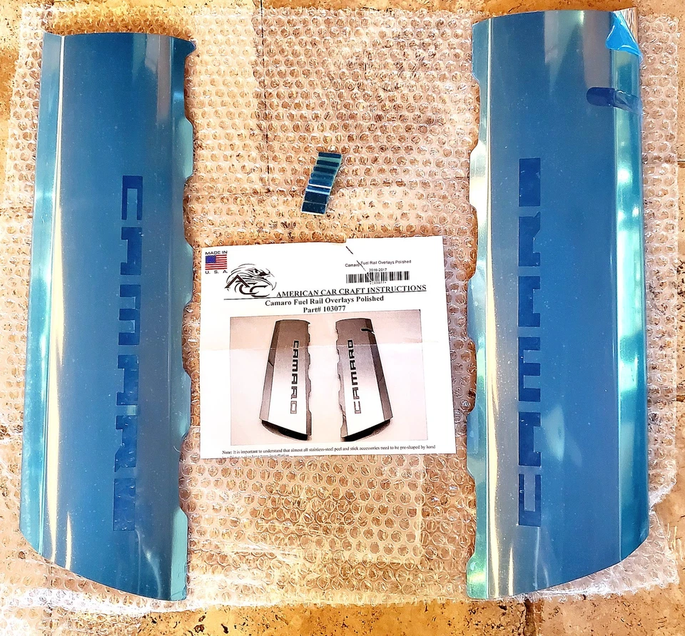 NUEVO JUEGO CAMARO DE CUBIERTAS PULIDAS PARA RIELES DE COMBUSTIBLE SS, 2016-2019 Camaro SS V8  Foto 4 de 4