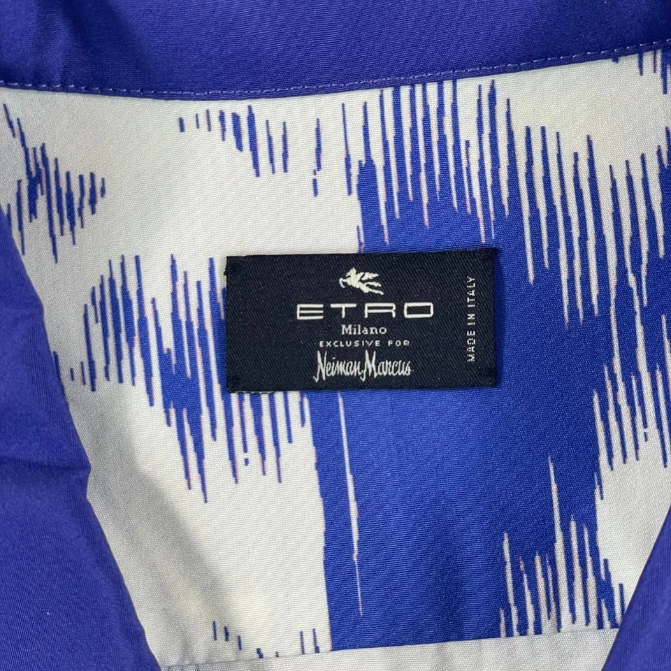 Camisa de Bowling ETRO Milano Hombres Mediana Multi Estampado Hecha en Italia Diseñador Nueva con Etiquetas $300 Foto 2 de 4