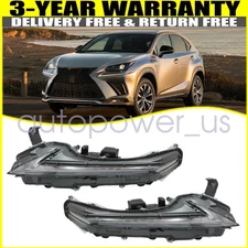 2X For Lexus  NX200t NX300h 2015-2021 LED DRL Turn Signal Fog Light L + R