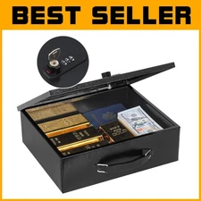 Fireproof Lock Box for Documents, Dual Combination