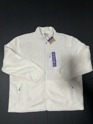 Eddie Bauer white fleece jacket Size XXL #outdoor #fleece