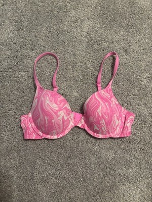 PINK Victorias Secret Everywhere Padded Pink/White Womens Bra Size 34A/A75