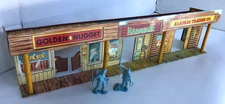 Marx #3708 Alaska Play Set Tin Litho Storefront Building 1959 Vtg Orig 2 Figures